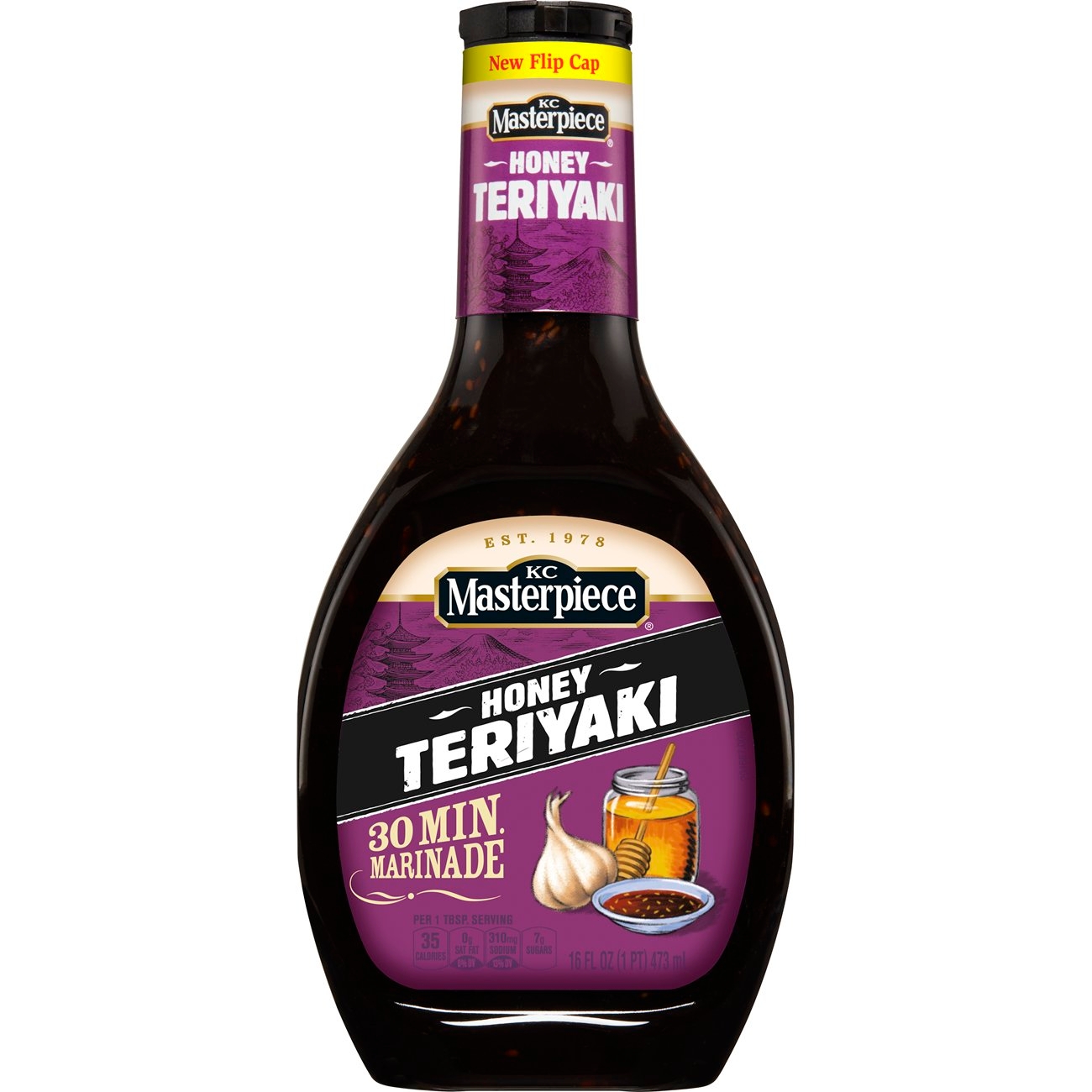 Clorox K C Masterpiece Honey Teriyaki Marinade Barbecue Sauce, 16 Ounce -- 6 per case.