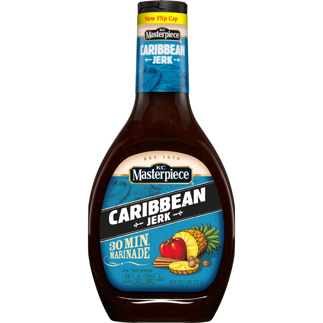Clorox K.C. Masterpiece Caribbean Jerk Marinade Sauce, 16 Ounce -- 6 per case.