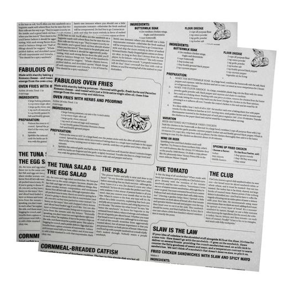 Durable Packaging Newsprint Wax Sheet, 1000 count - 5 per case