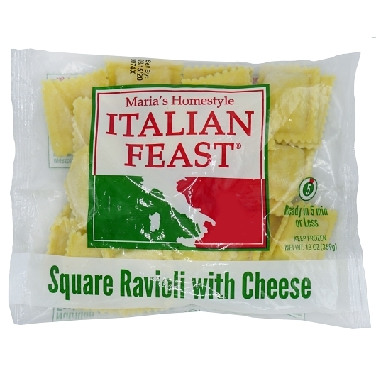 Marias Homestyle Italian Feast Pre Cooked Medium Square Cheese Ravioli, 13 Ounce -- 12 per case