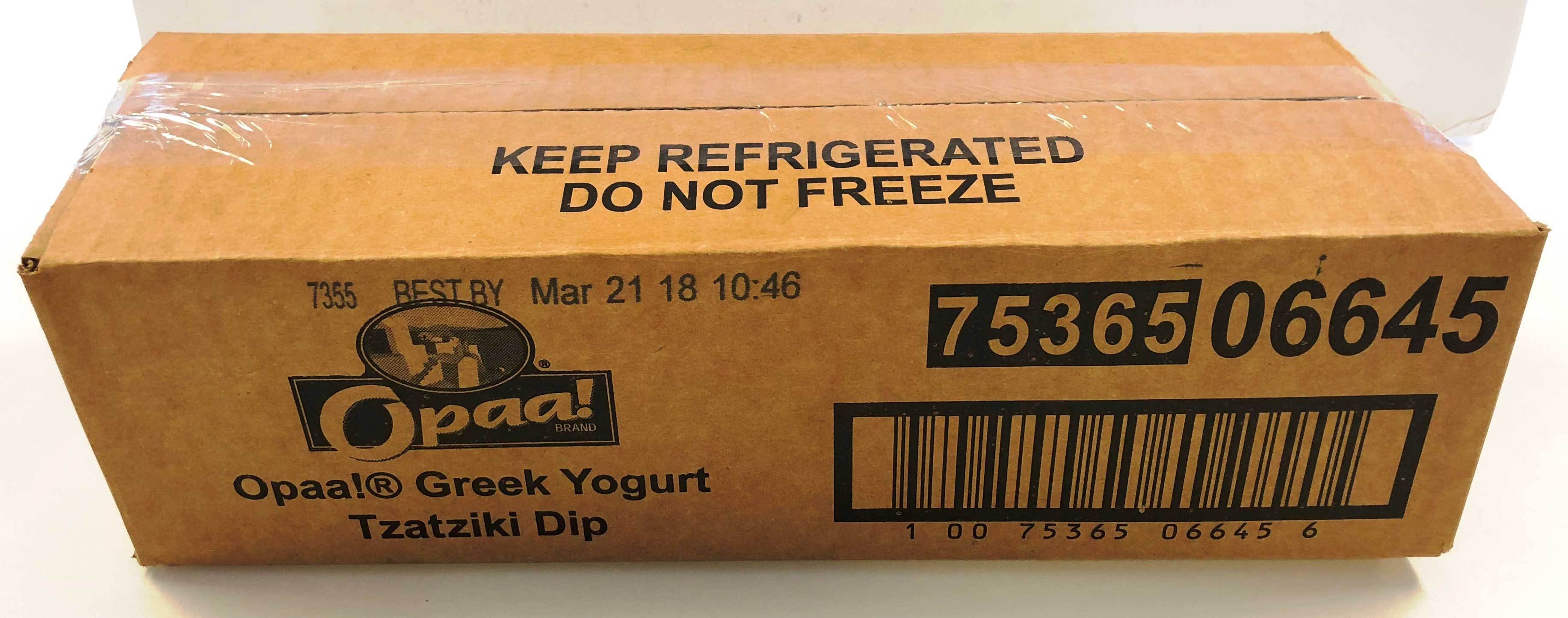 Opaa Greek Yogurt Tzatziki Dip, 8 Ounce -- 6 per case.