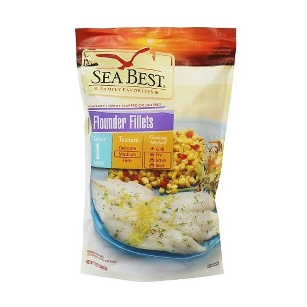 Sea Best Skinless Boneless Flounder Fillet, 1 Pound -- 12 per case
