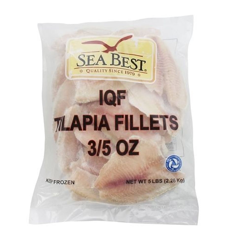 Sea Best 3 to 5 Ounce Skinless Boneless Tilapia Fillet, 5 Pound -- 2 per case