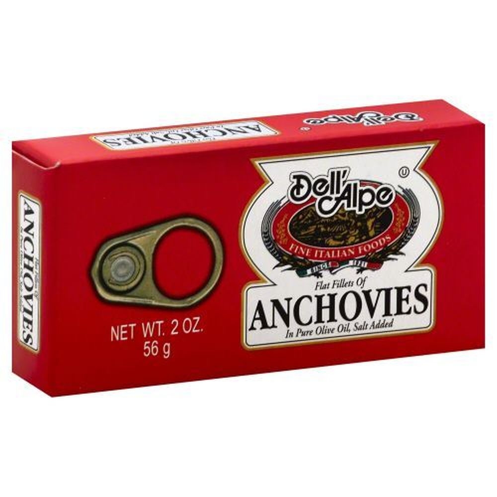 Dell Alpe Flat Fillets of Anchovies, 2 Ounce -- 25 per case