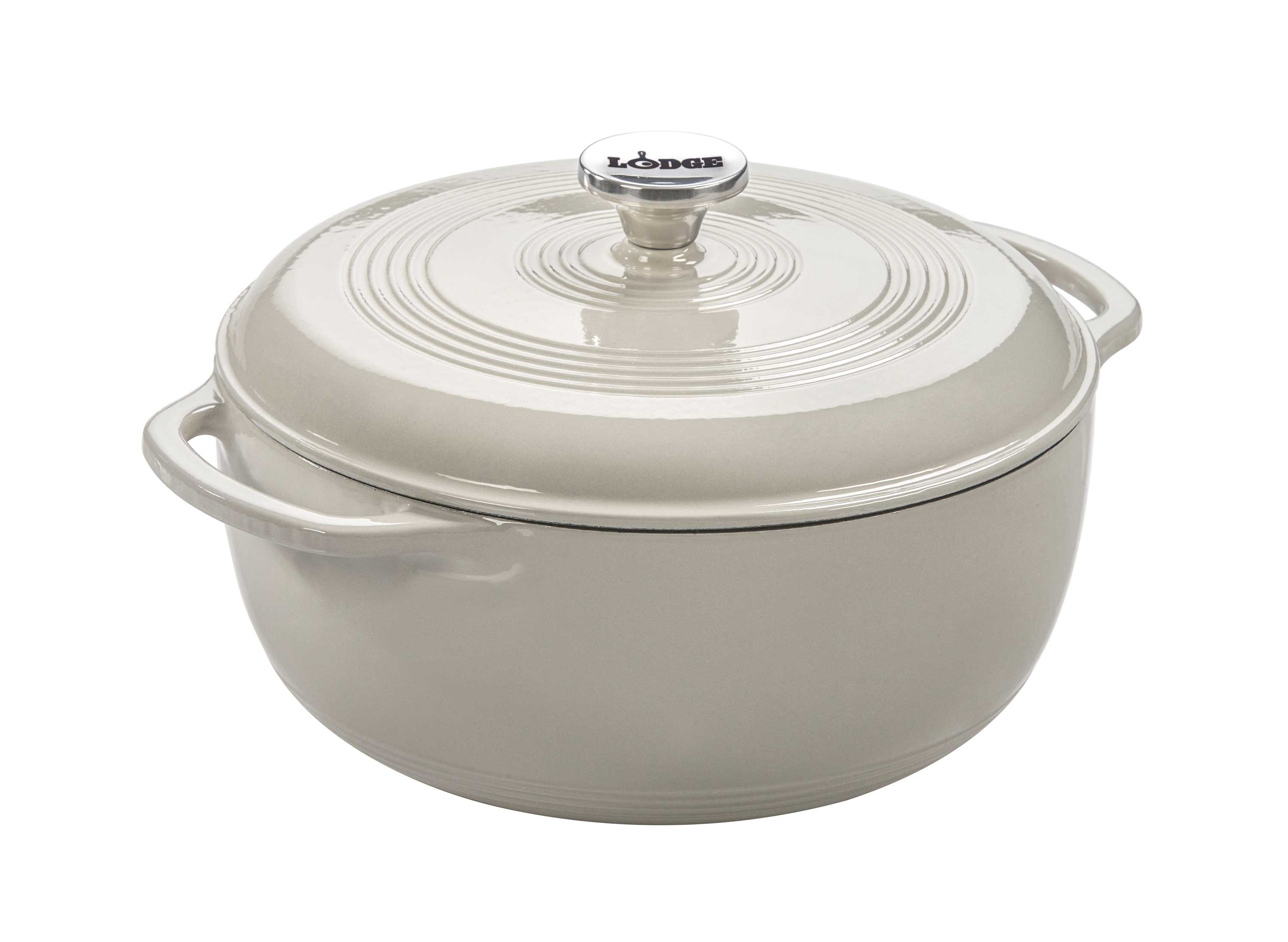 Lodge White Enamel Dutch Oven, 6 Quart.