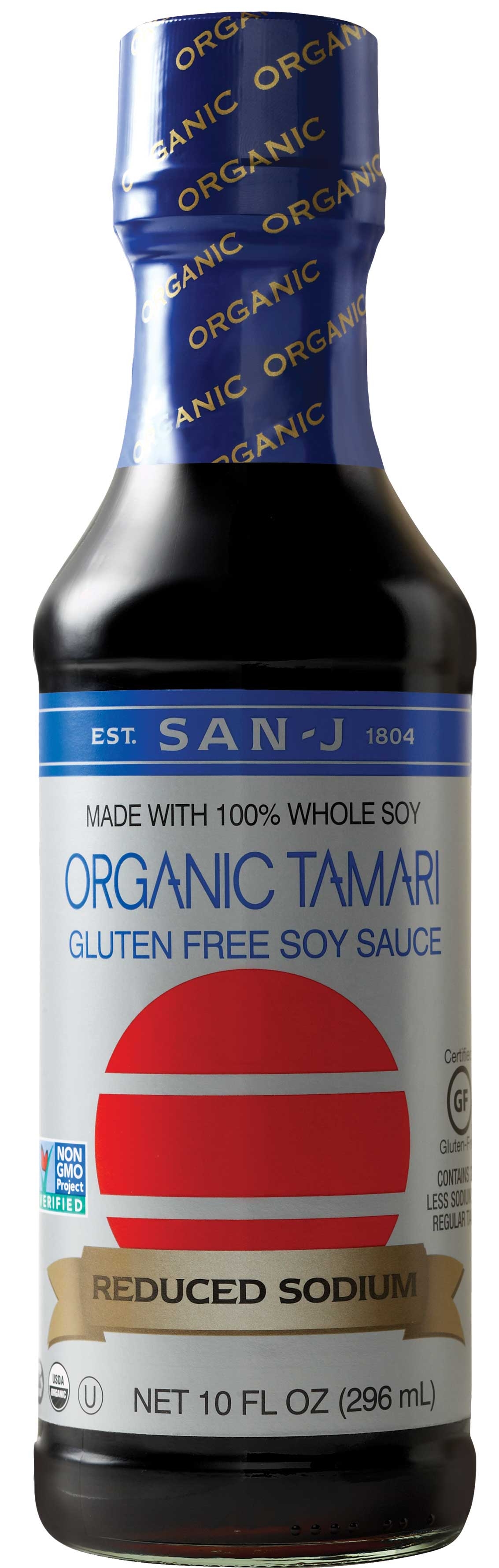 San J Organic Reduced Sodium Tamari Soy Sauce, 10 Fluid Ounce -- 6 per case.