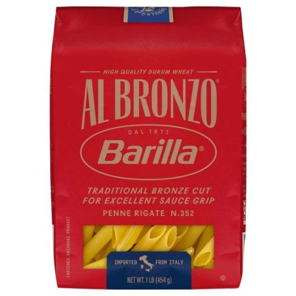 Barilla Al Bronzo Penne Rigate Pasta, 16 Ounce - 12 per case