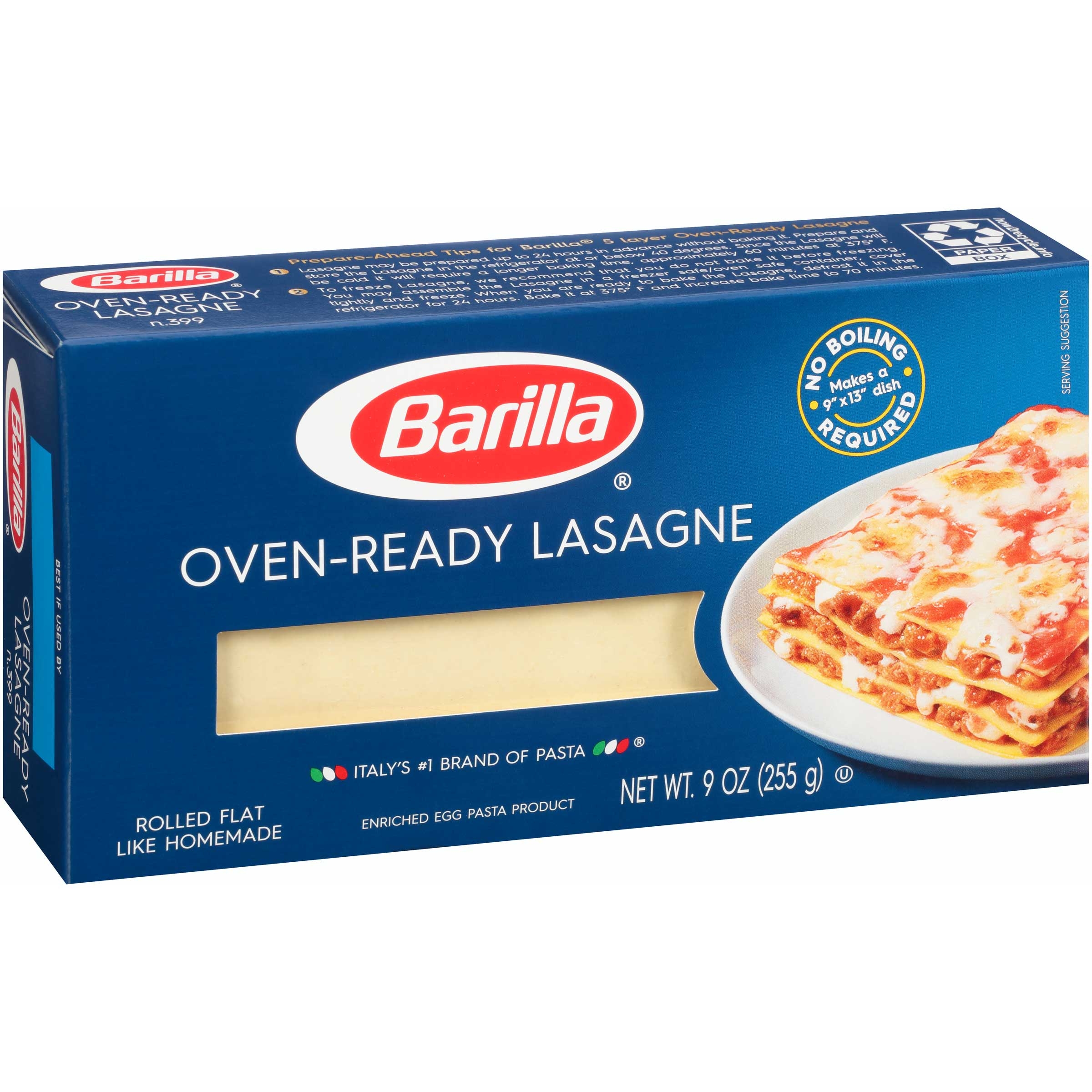 Barilla Oven Ready Lasagne Pasta,  9 Ounce -- 12 per case