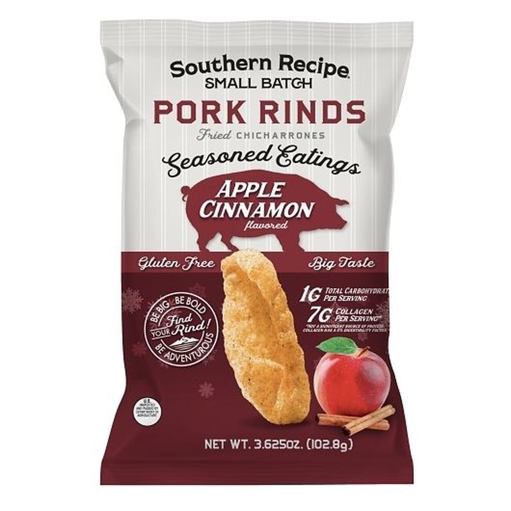 Southern Recipe Small Batch Apple Cinnamon Pork Rinds, 3.625 Ounce -- 12 per case