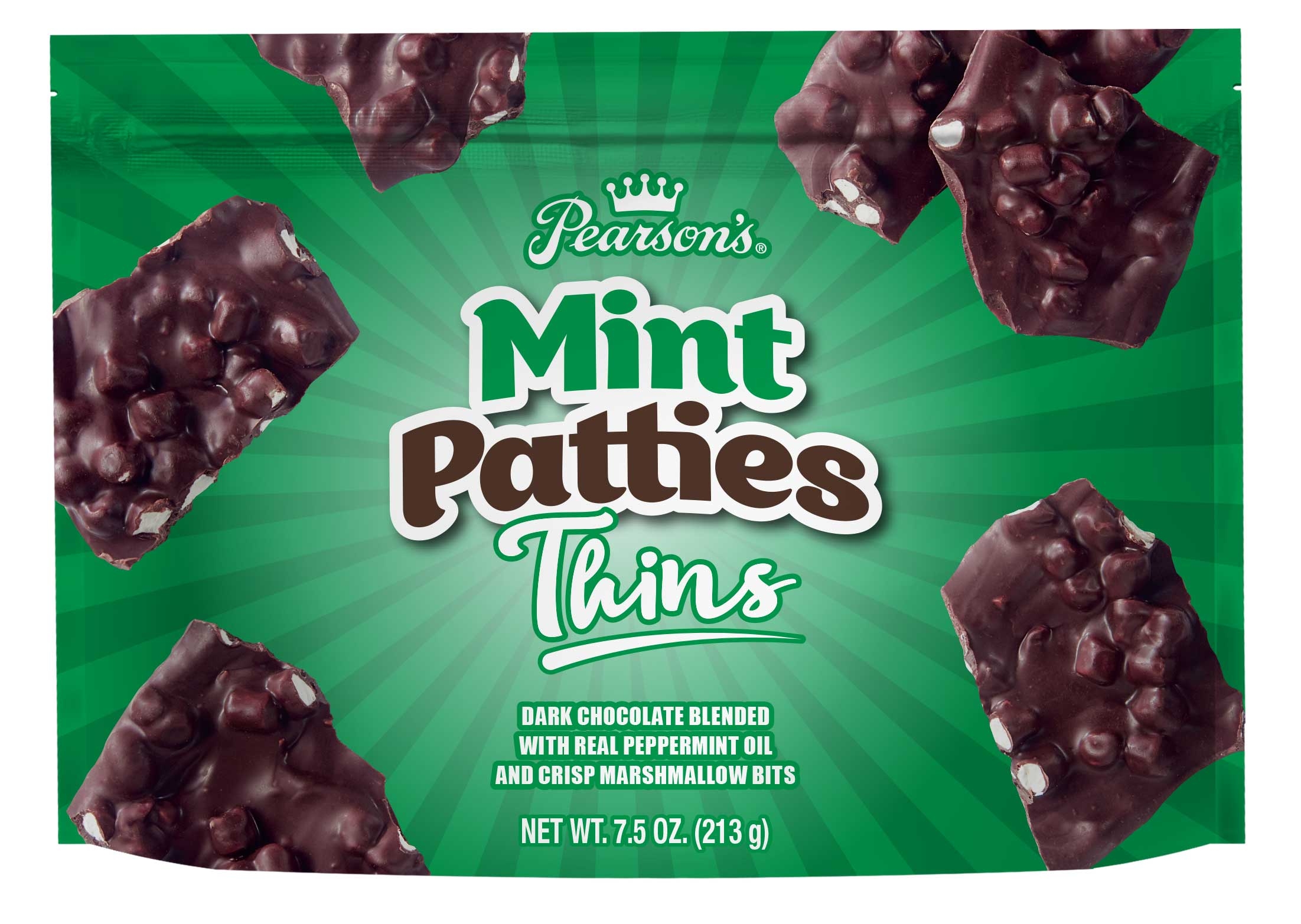 Thins Mint Patties Candy, 3 Ounce Peg Bag -- 12 per case