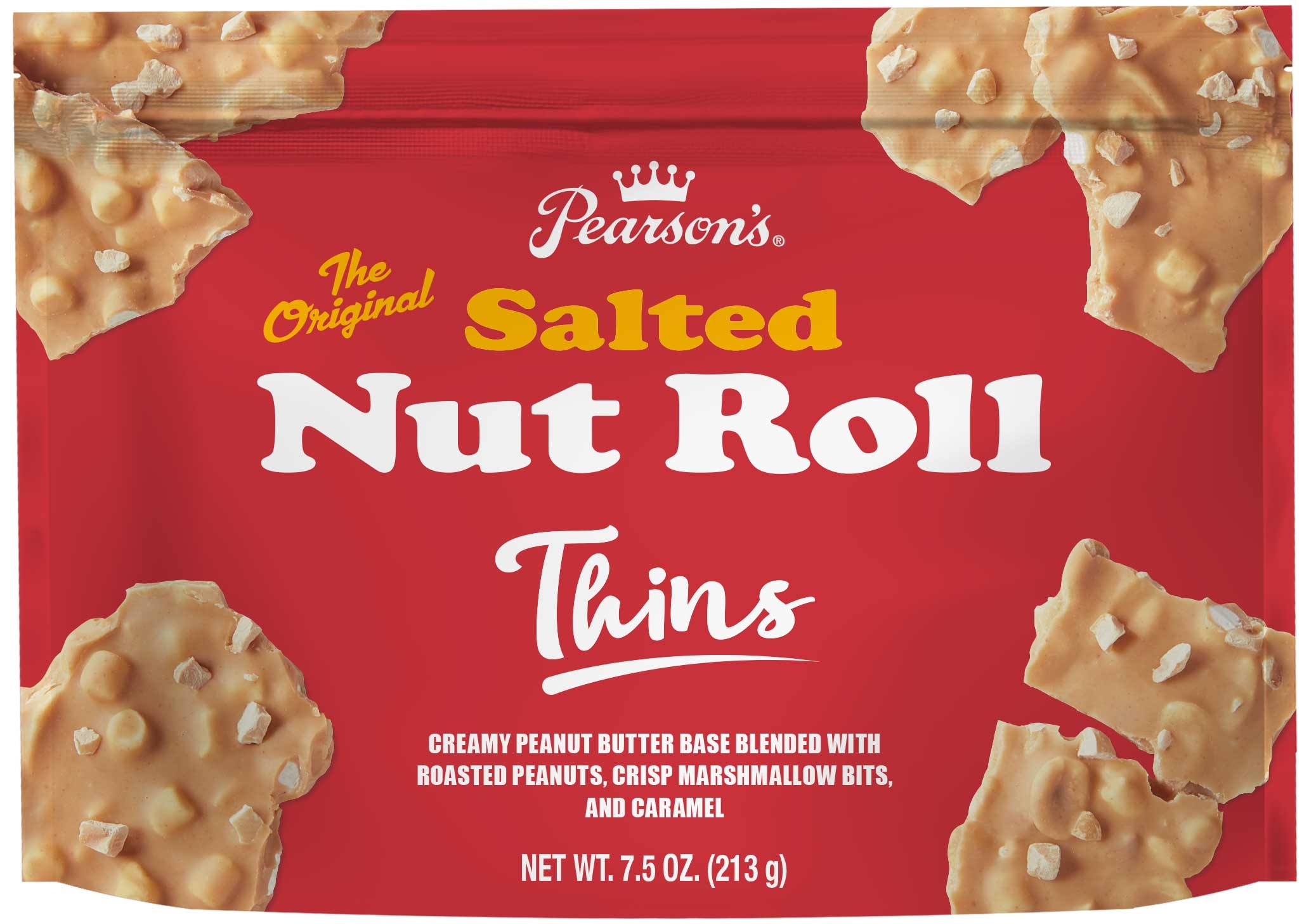 Pearsons Salted Nut Roll Thins, 7.5 Ounce -- 6 per case