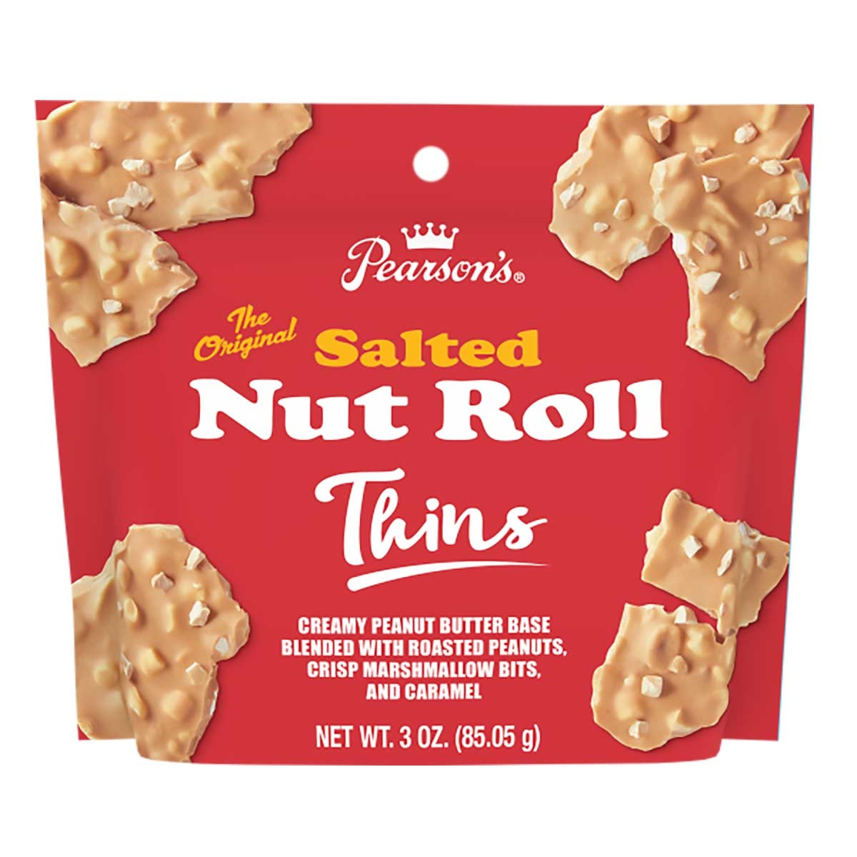 Thins Salted Nut Roll Candy, 3 Ounce Peg Bag -- 12 per case