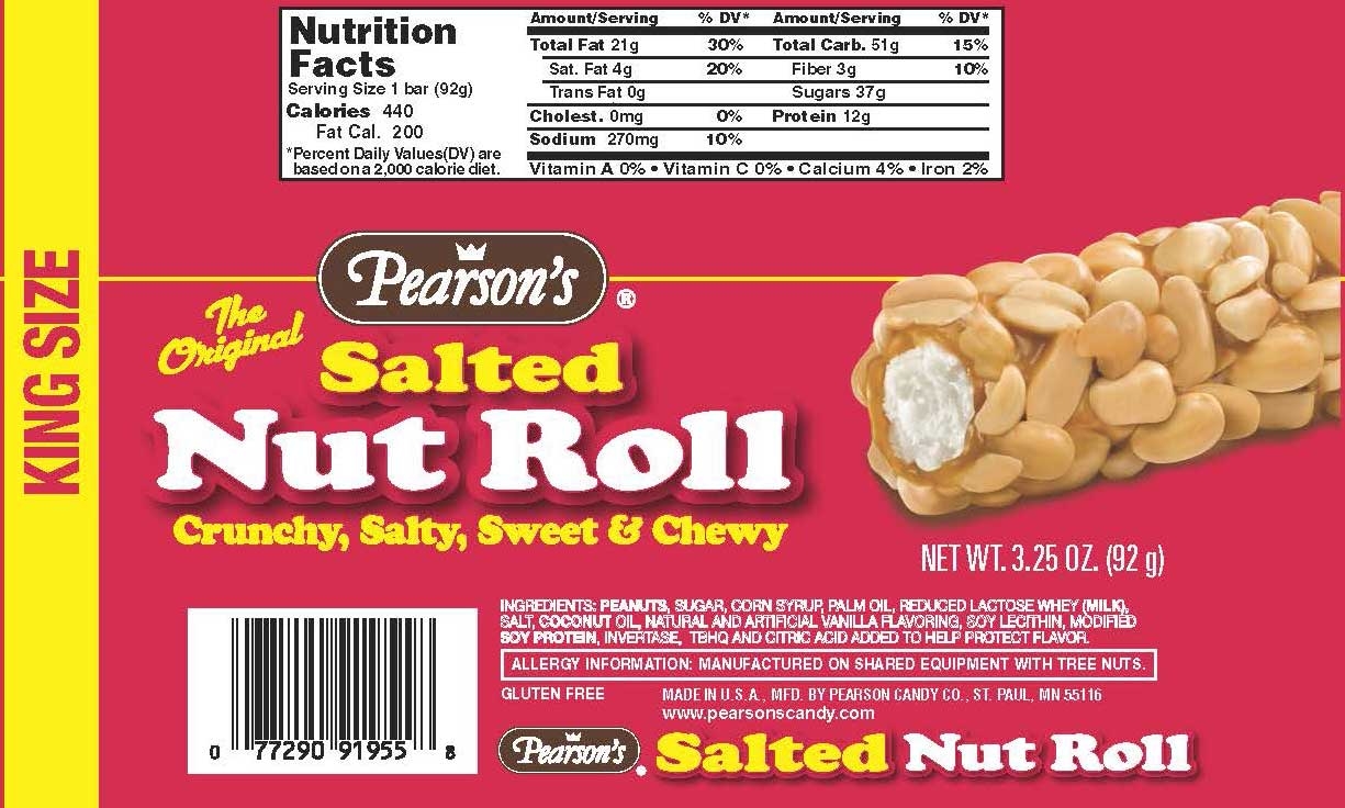 Pearson King Size Salted Nut Roll, 3.25 Ounce -- 144 per case.