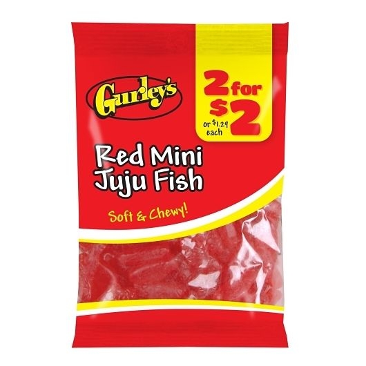2 For $2 Red Mini Juju Fish Candy, 3.5 Ounce -- 12 per case