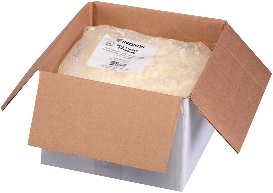 Krono Country Classic Crumble Feta Cheese, 5 Pound -- 2 per case.