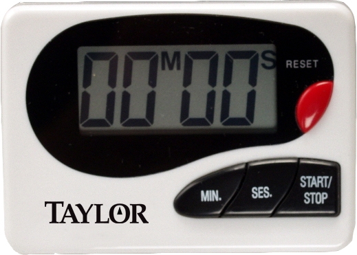 Taylors Chrome Digital Timer with Memory, 0.8 inch LCD Readout -- 6 per case.