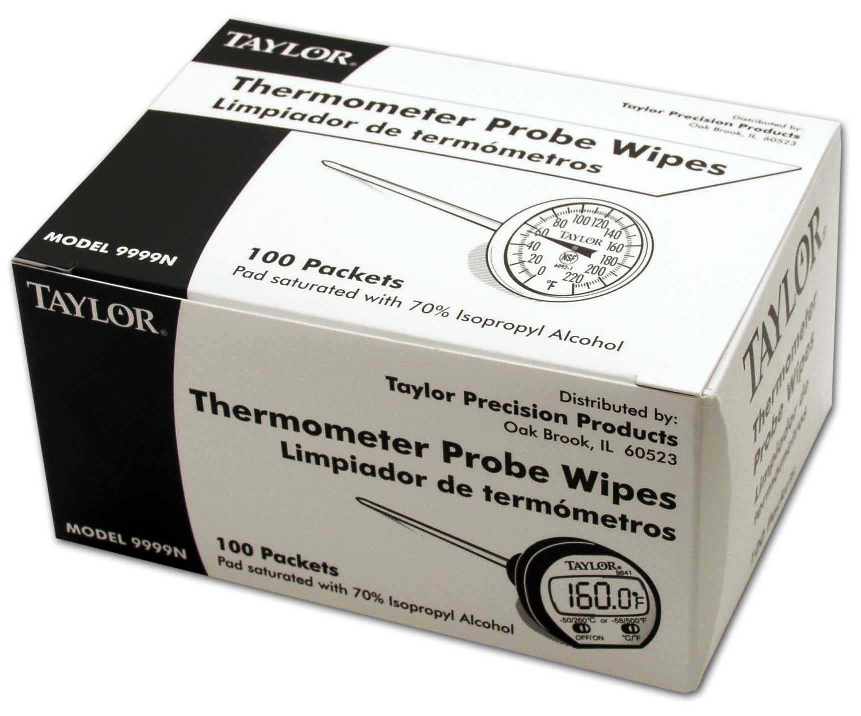 Wipe Probe 70 Percent Alcohol, 10 Box -- 100 Count