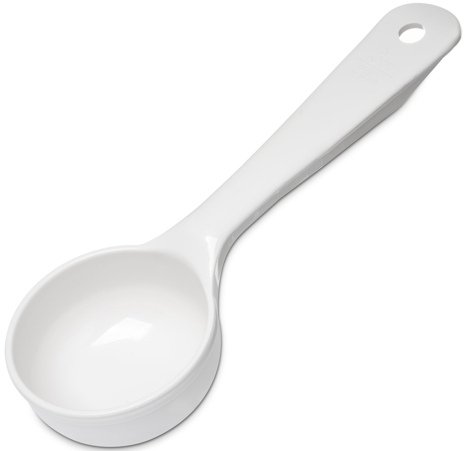 Carlisle Measure Miser White Solid Short Handle Measuring Cup, 3 Ounce -- 12 per case