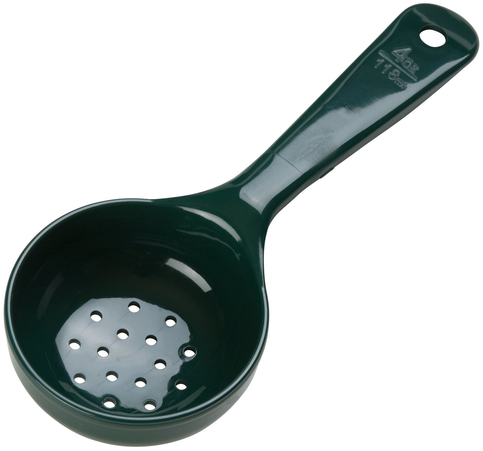 Carlisle Measure Miser Forest Green Perforated Short Handle Measuring Cup, 4 Ounce -- 12 per case