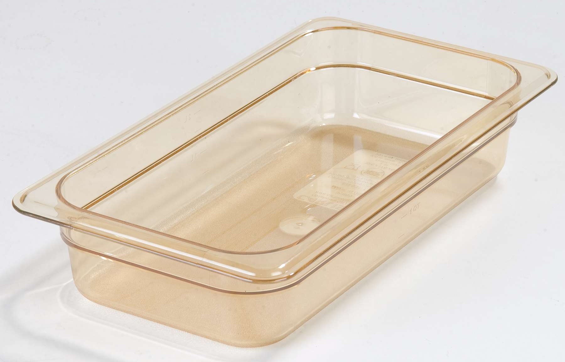 Carlisle 1/3 Size Amber High Heat Food Pan, 2.5 inch Deep -- 6 per case