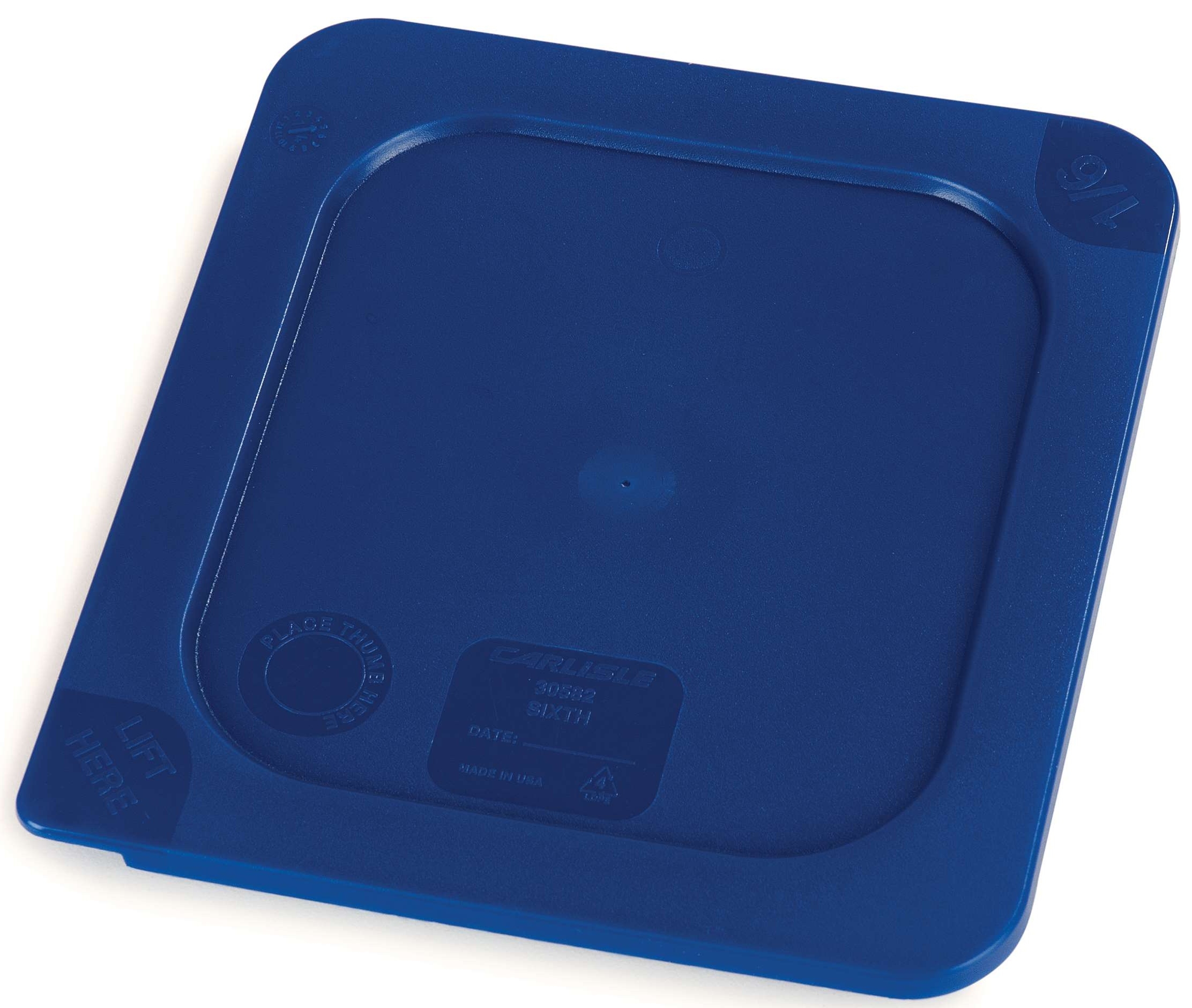 Carlisle 1/6 Size Dark Blue Food Pan Lid Only -- 6 per case