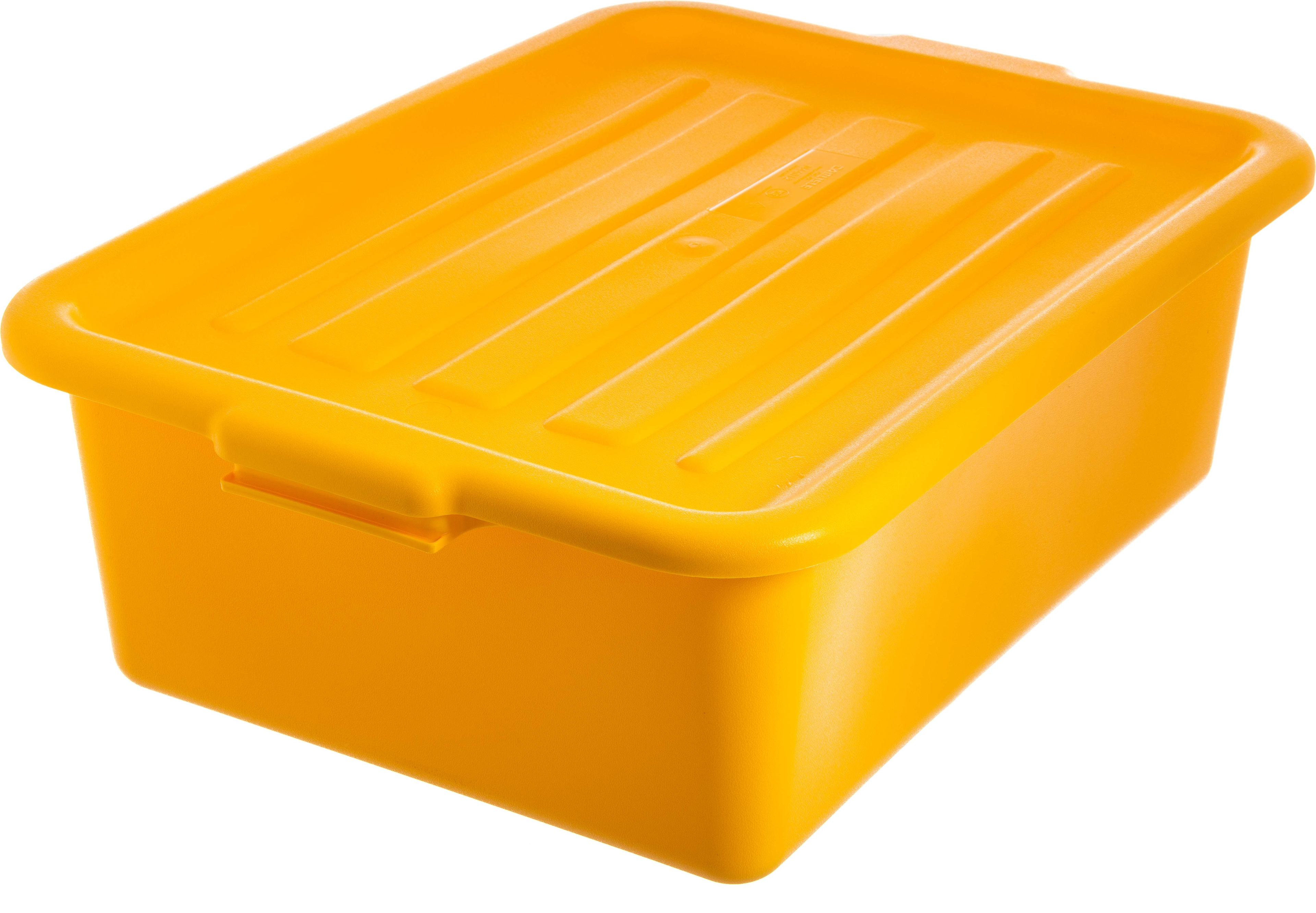 Carlisle Comfort Curve Yellow Universal Tote Box, 20 inch -- 12 per case