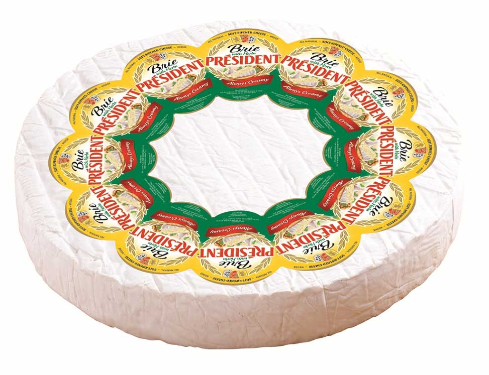 President Herb Brie Cheese, 6.6 Pound.