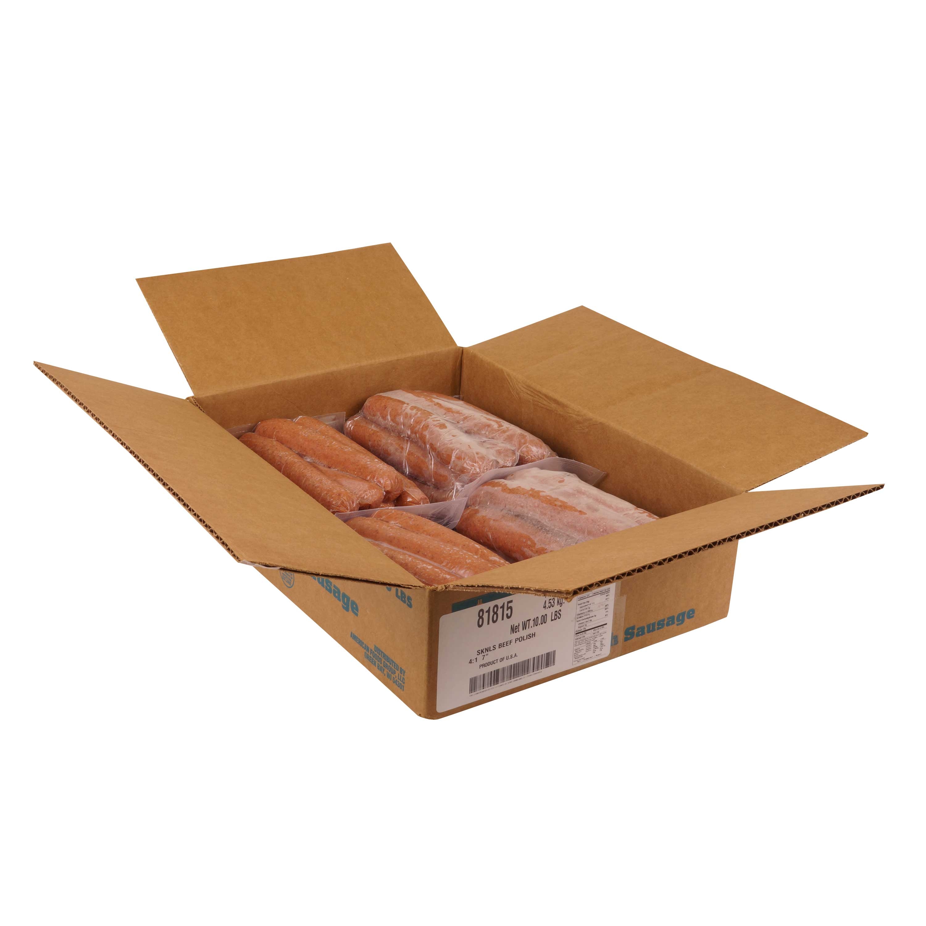Skylark Big City Reds Beef Polish Sausage, 2.5 Pound -- 4 per case.