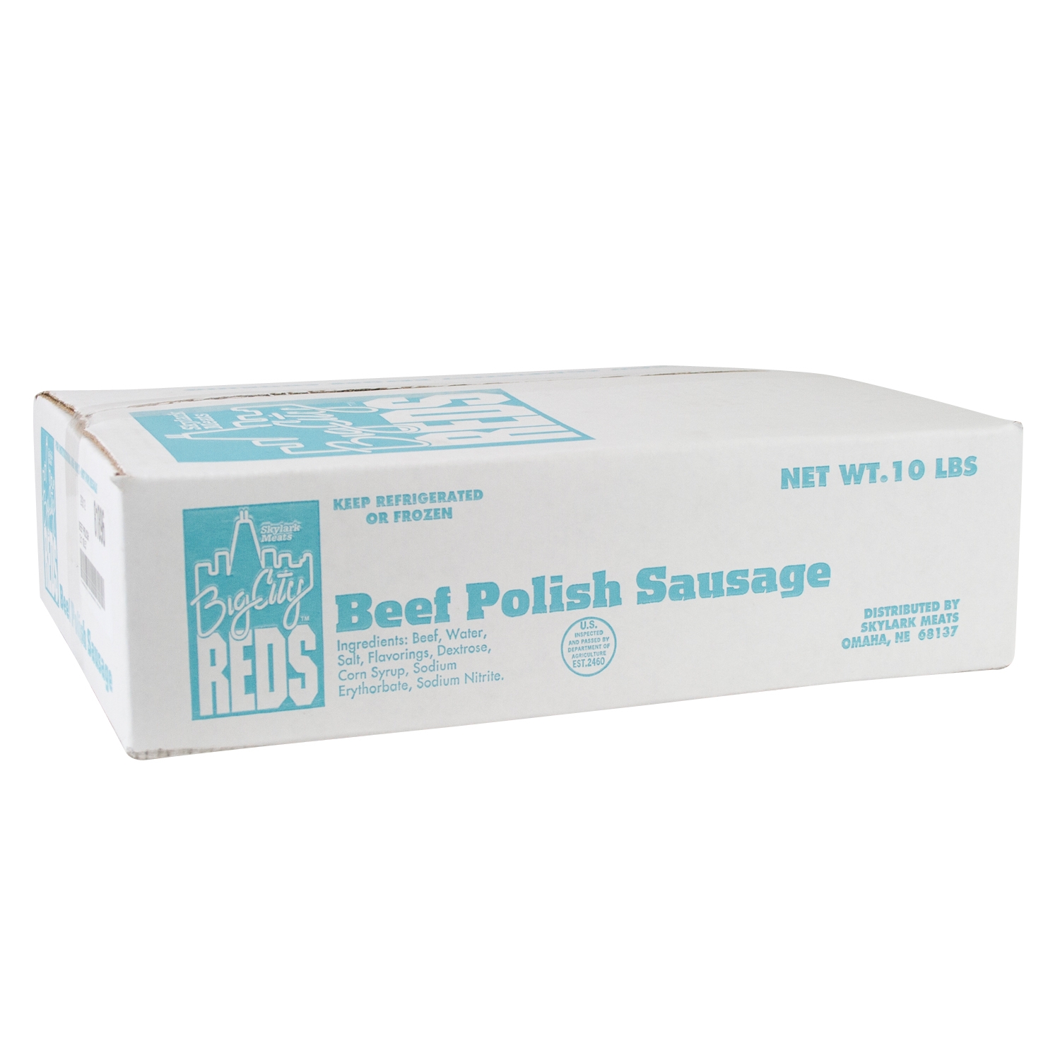 Skylark Big City Reds Beef Polish Sausage, 2.5 Pound -- 4 per case.
