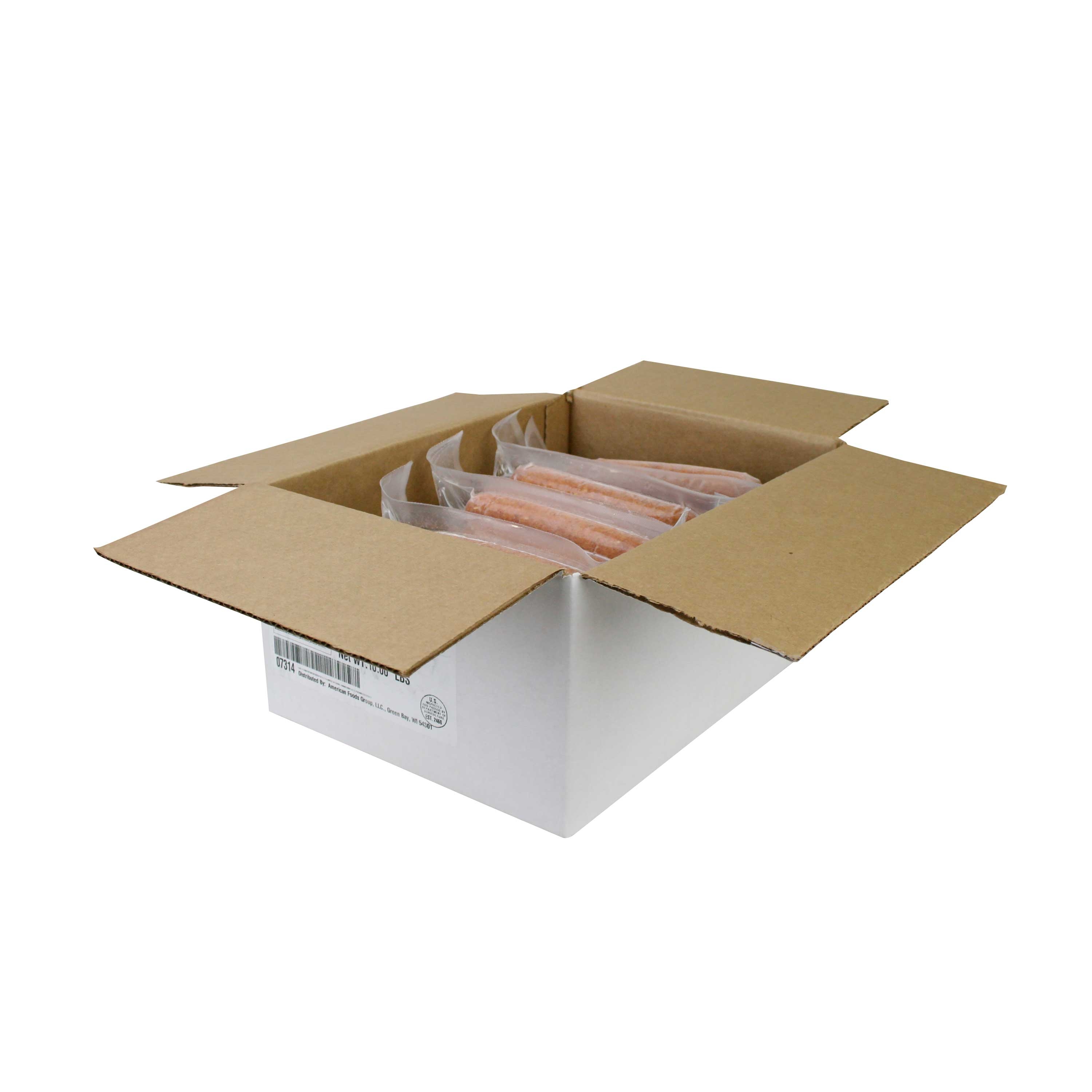 Skylark Meats Skinless Sausage Link - Pork Jalapeno/Cheddar Bratwurst, 2.5 Ounce -- 4 per case.