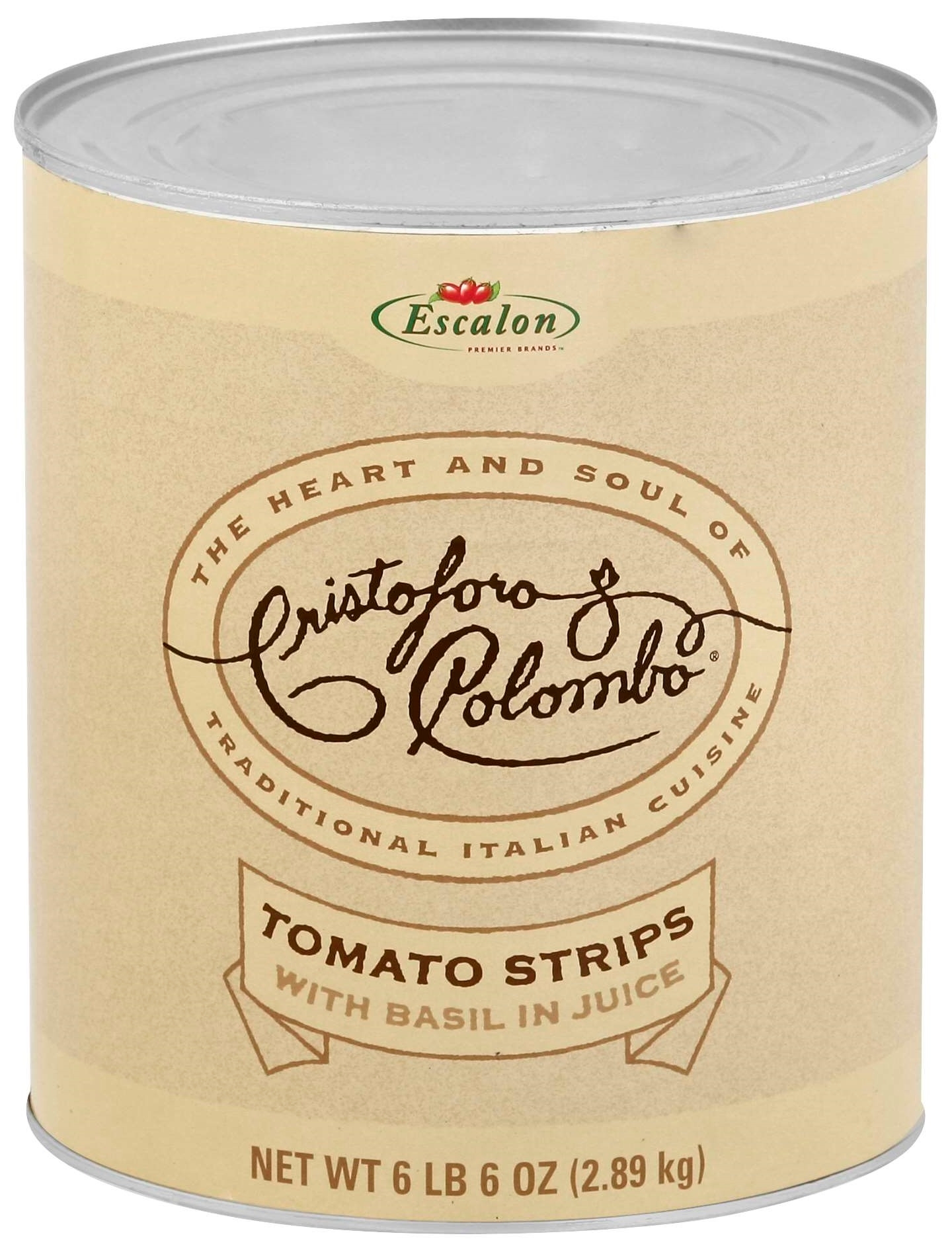 Cristoforo Colombo Tomato Strips with Basil, 102 Ounce -- 6 per case