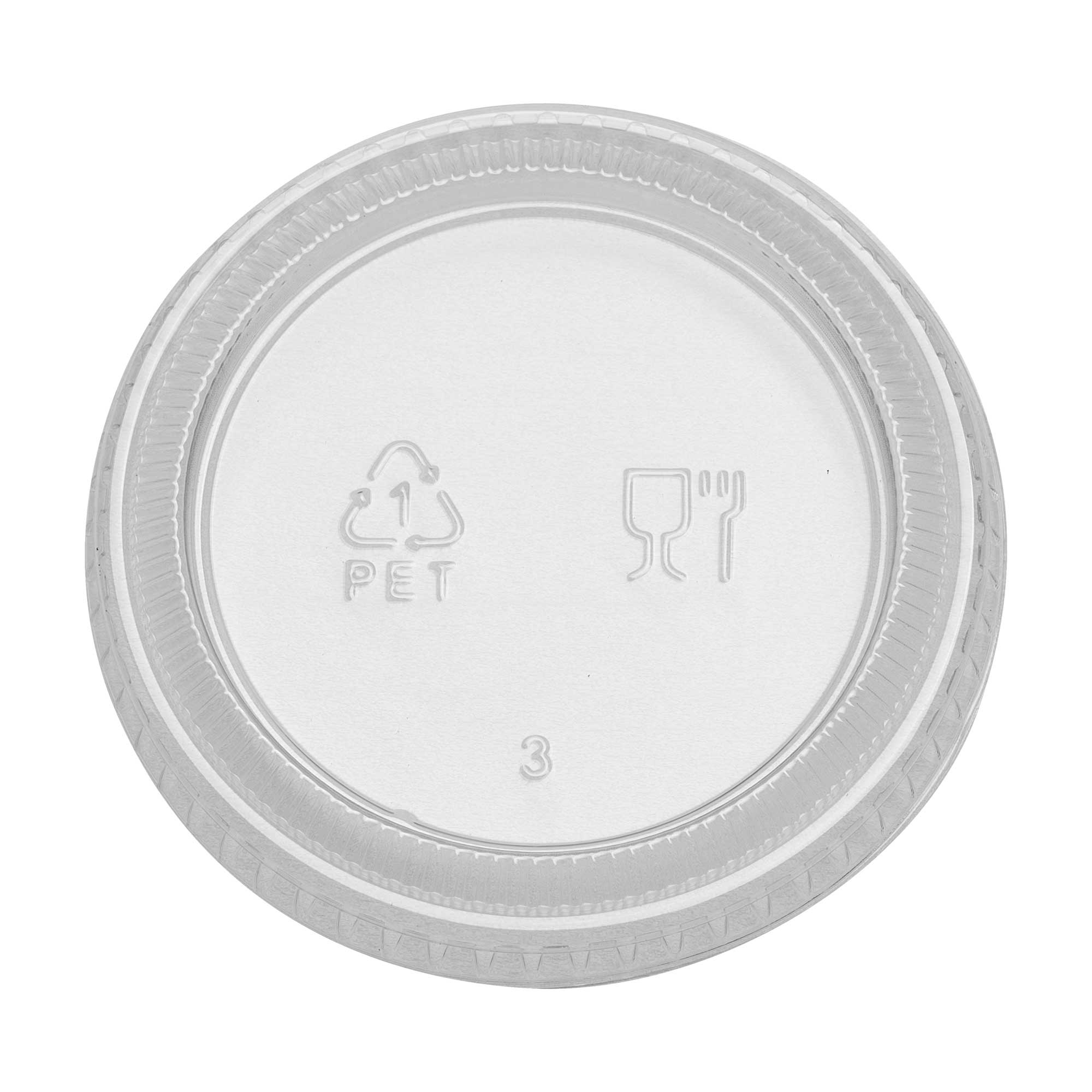 Dixie Clear Lid Only for 2 Ounce Souffle Cup -- 2400 per case.