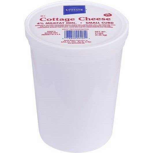 Upstate Farms 4 Percent Small Curd Cottage Cheese, 5 Pound -- 4 per case