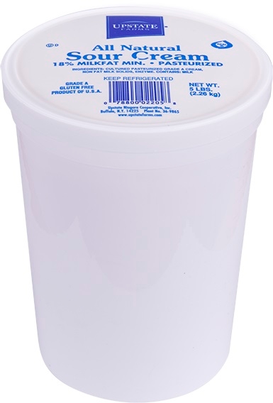 Upstate Niagara Coop Regular Sour Cream, 5 Pound -- 4 per case.