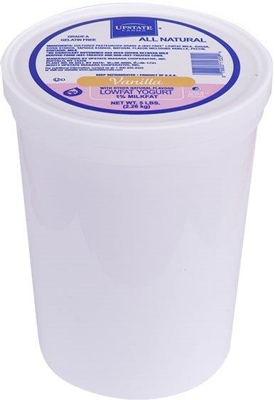 Upstate Farms Lowfat Blended All Natural Vanilla Yogurt, 5 Pound -- 4 per case.