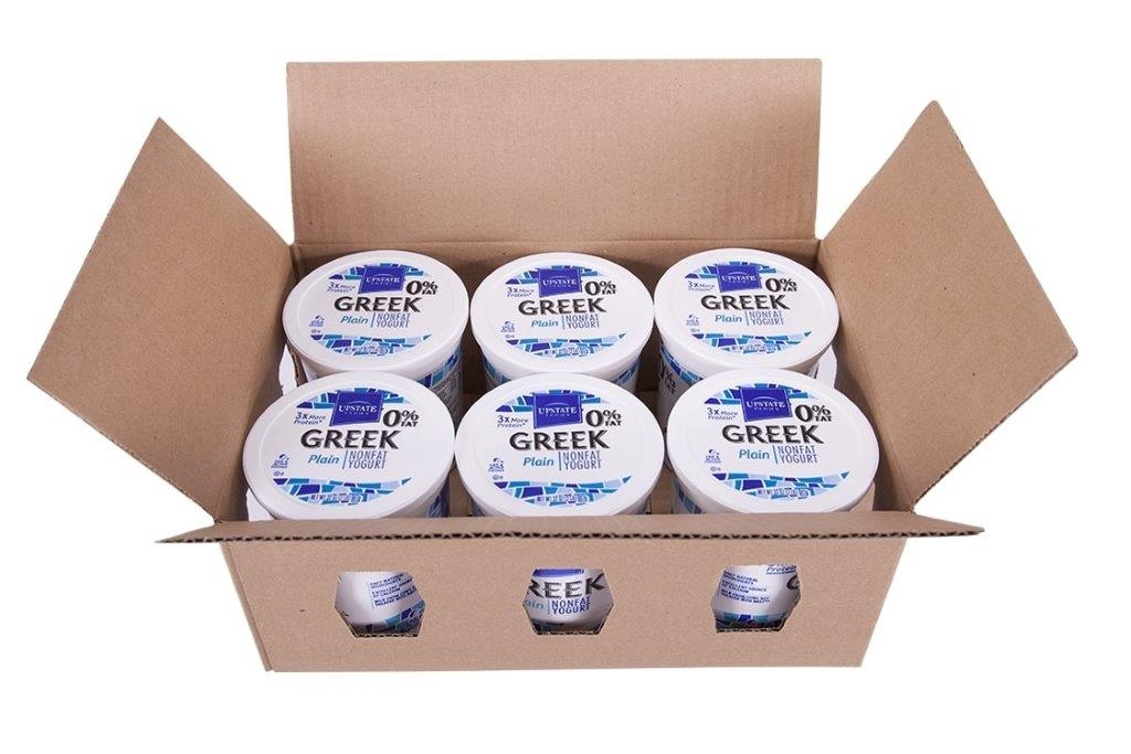 Upstate Farms Greek Nonfat Blended Plain Yogurt, 32 Ounce -- 6 per case.
