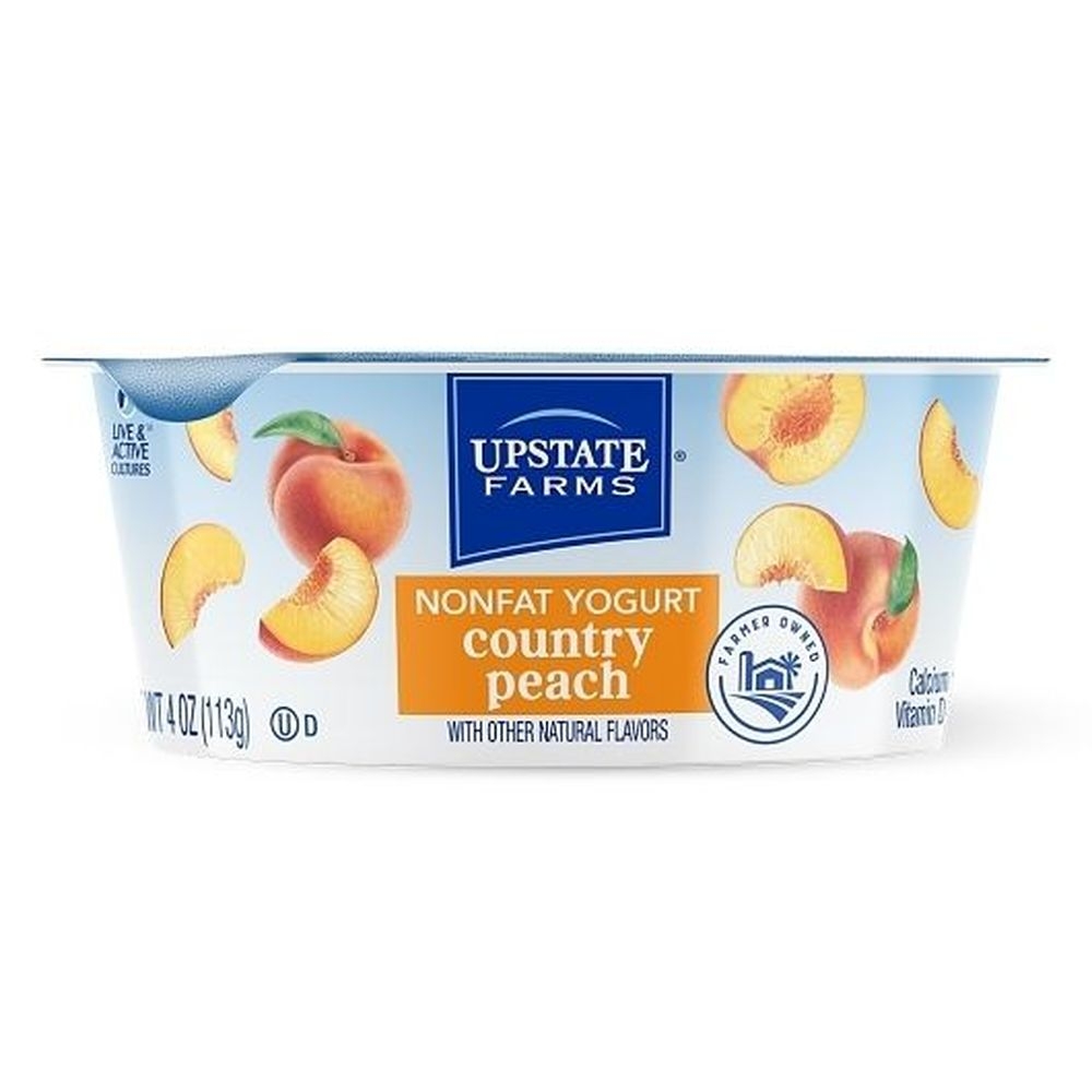 Upstate Farms Nonfat Peach Yogurt, 4 Ounce -- 48 per case
