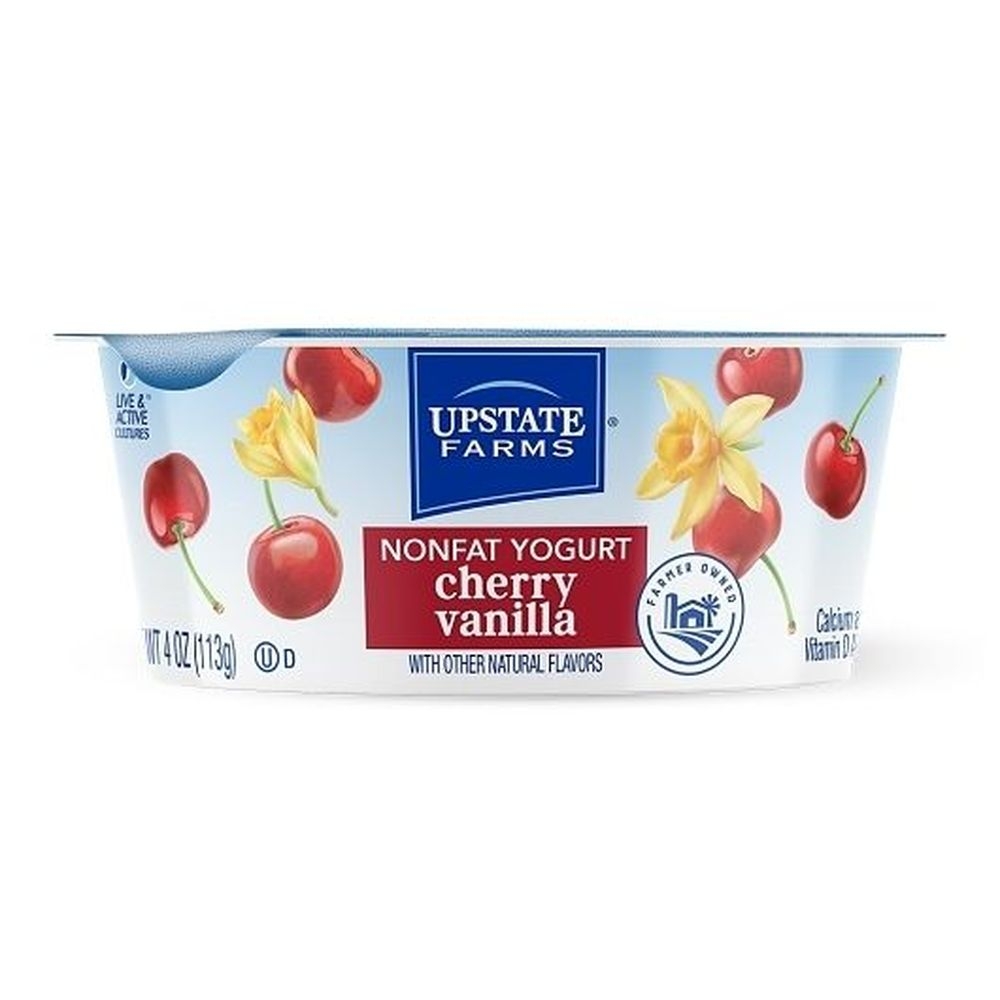 Upstate Farms Nonfat Cherry Vanilla Yogurt, 4 Ounce -- 48 per case