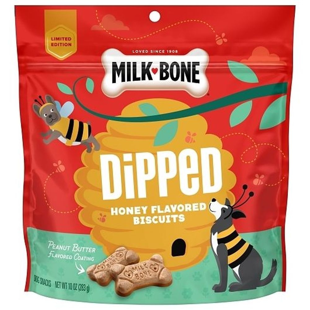 Milk Bone Honey Flavored Biscuit Peanut Butter Dipped Dog Treat, 10 Ounce -- 4 per case