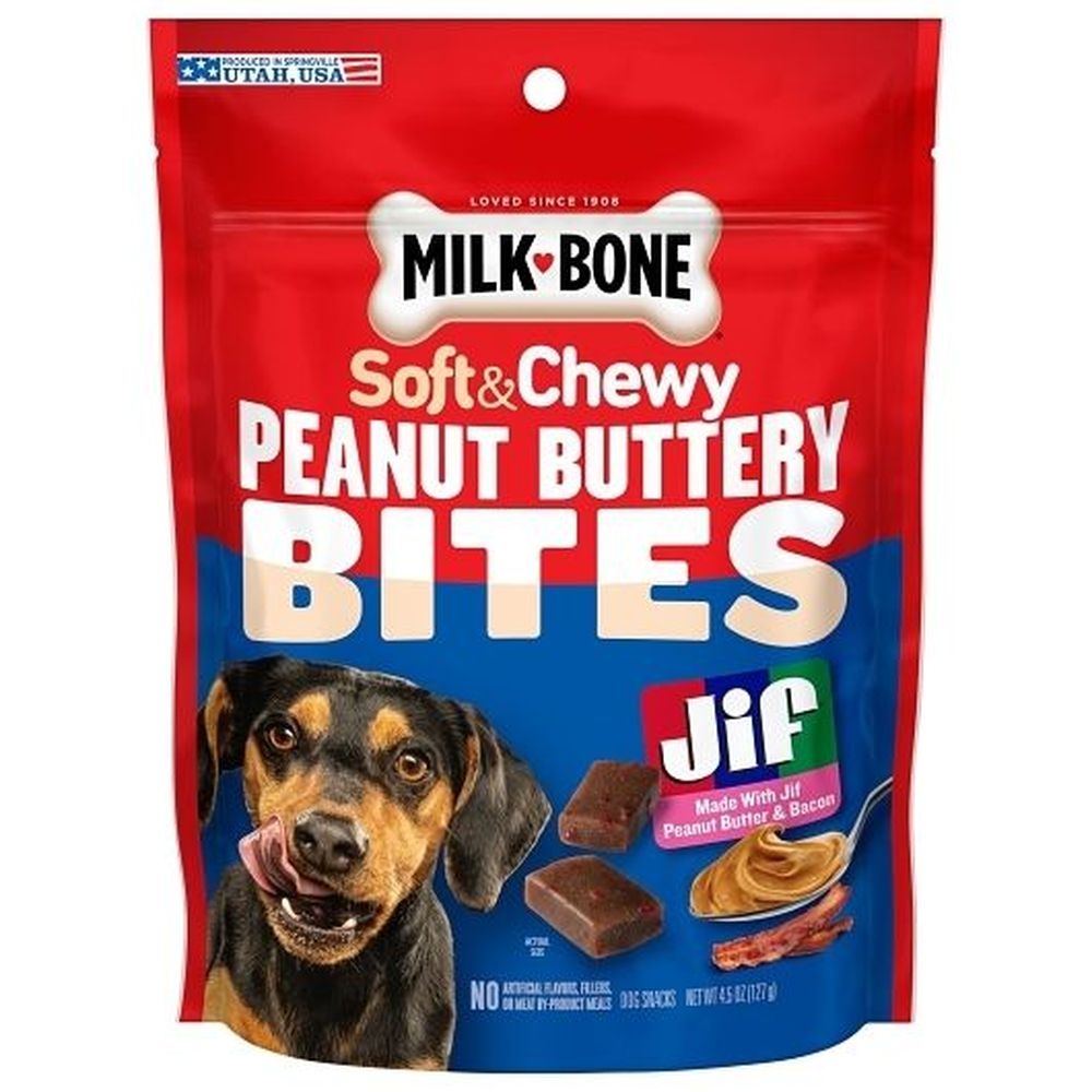 Milk Bone Peanut Buttery Bites Dog Treat, 4.5 Ounce -- 7 per case