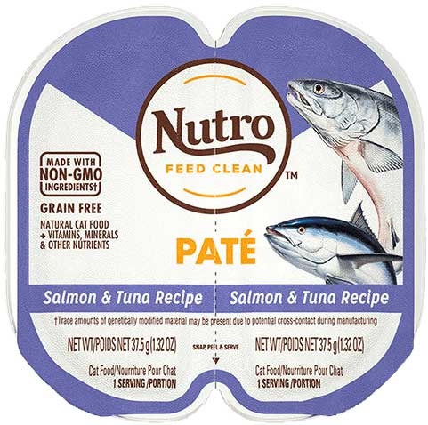 Nutro Perfect Portion Salmon and Tuna Loaf Adult Wet Cat Food, 2.65 Ounce -- 24 per case