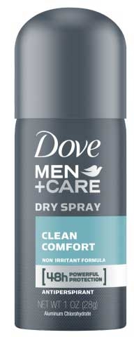 Dove Men Plus Care Clean Comfort Antiperspirant, 1 Fluid Ounce Aerosol -- 24 per case