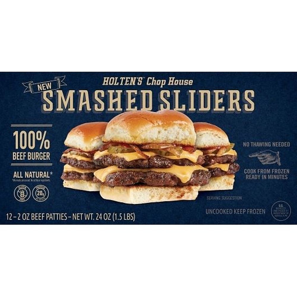 Chophouse Smash Slider Beef Patties, 1.5 Pound -- 9 per case
