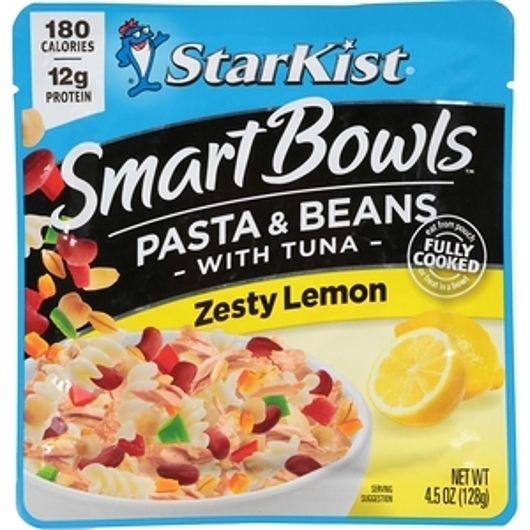 Starkist Smart Bowls Tuna Pasta and Beans Zesty Lemon Tuna, 4.5 Ounce -- 12 per case