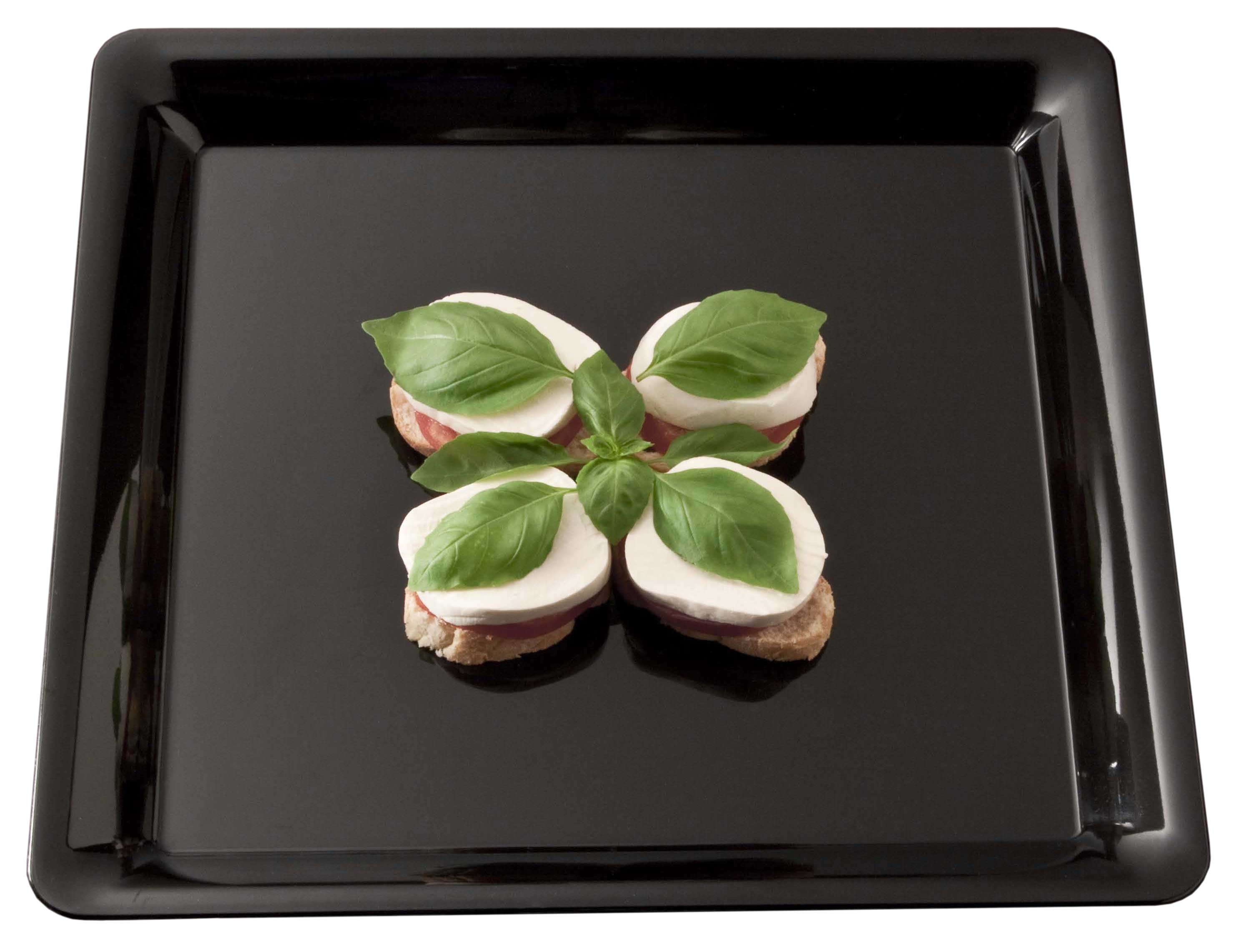 Conserve Black Square Tray, 16 x 16 inch -- 20 per case.