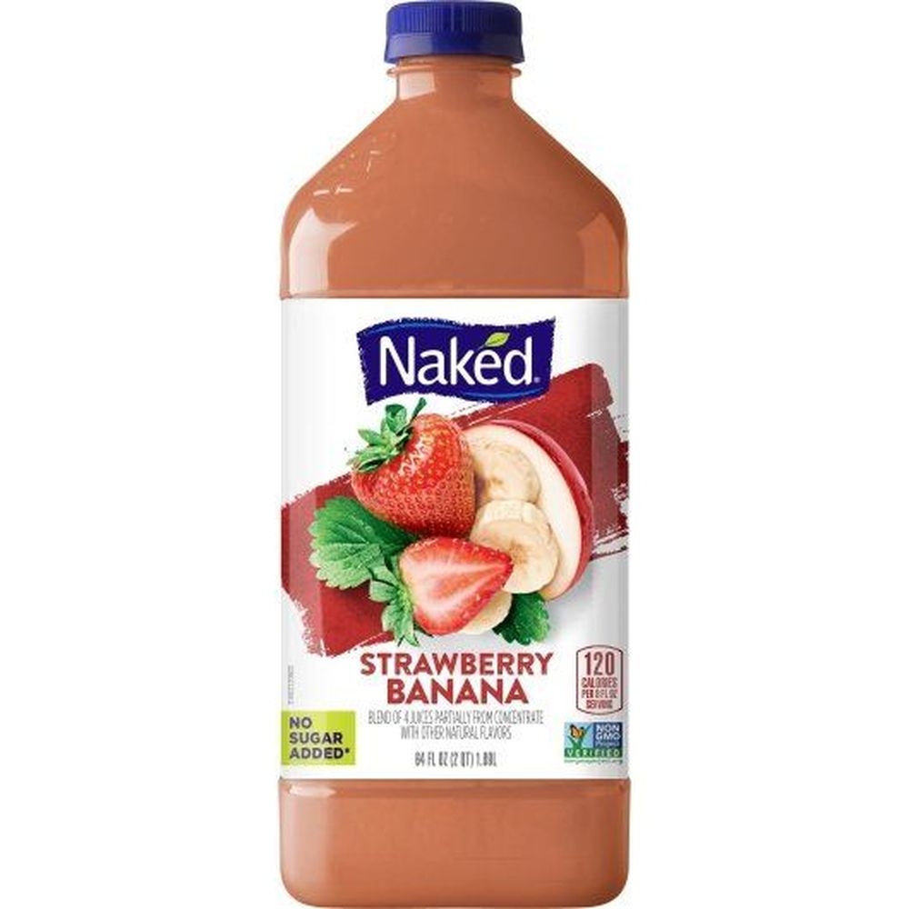 Naked Strawberry Banana Protein Juice Smoothie, 64 Fluid Ounce - 6 per case