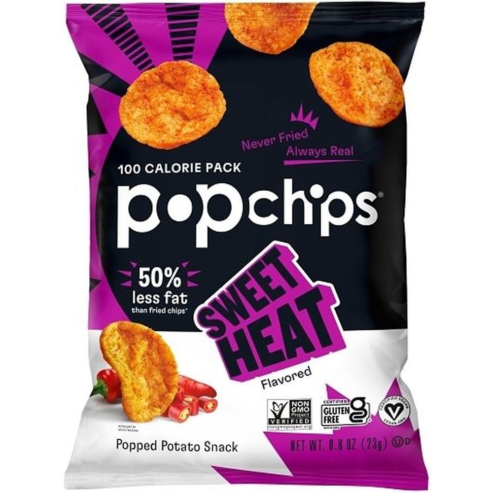 Popchips Sweet Heat Potato Chips, 0.8 Ounce -- 24 per case