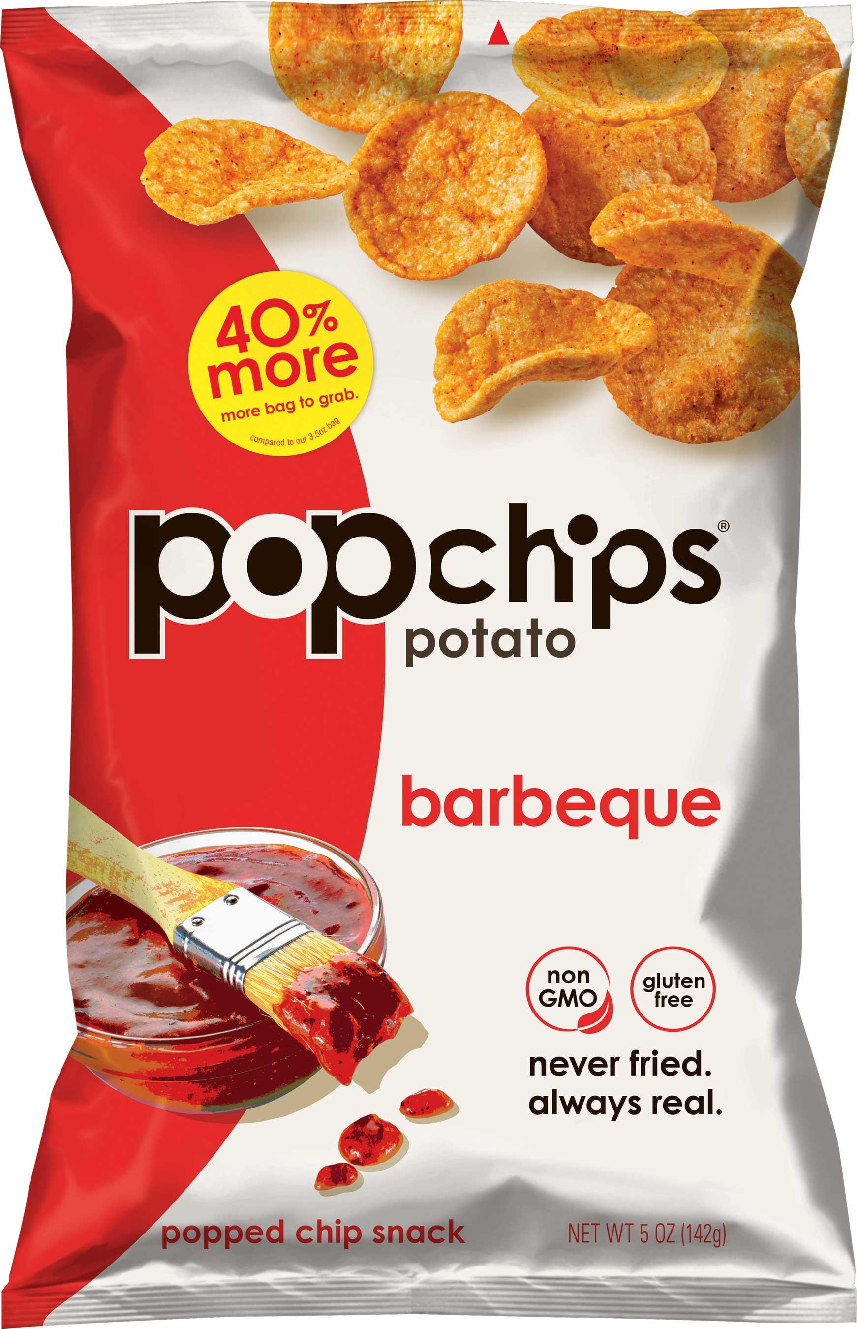 Popchips Barbeque Potato Chips, 5 Ounce -- 12 per case