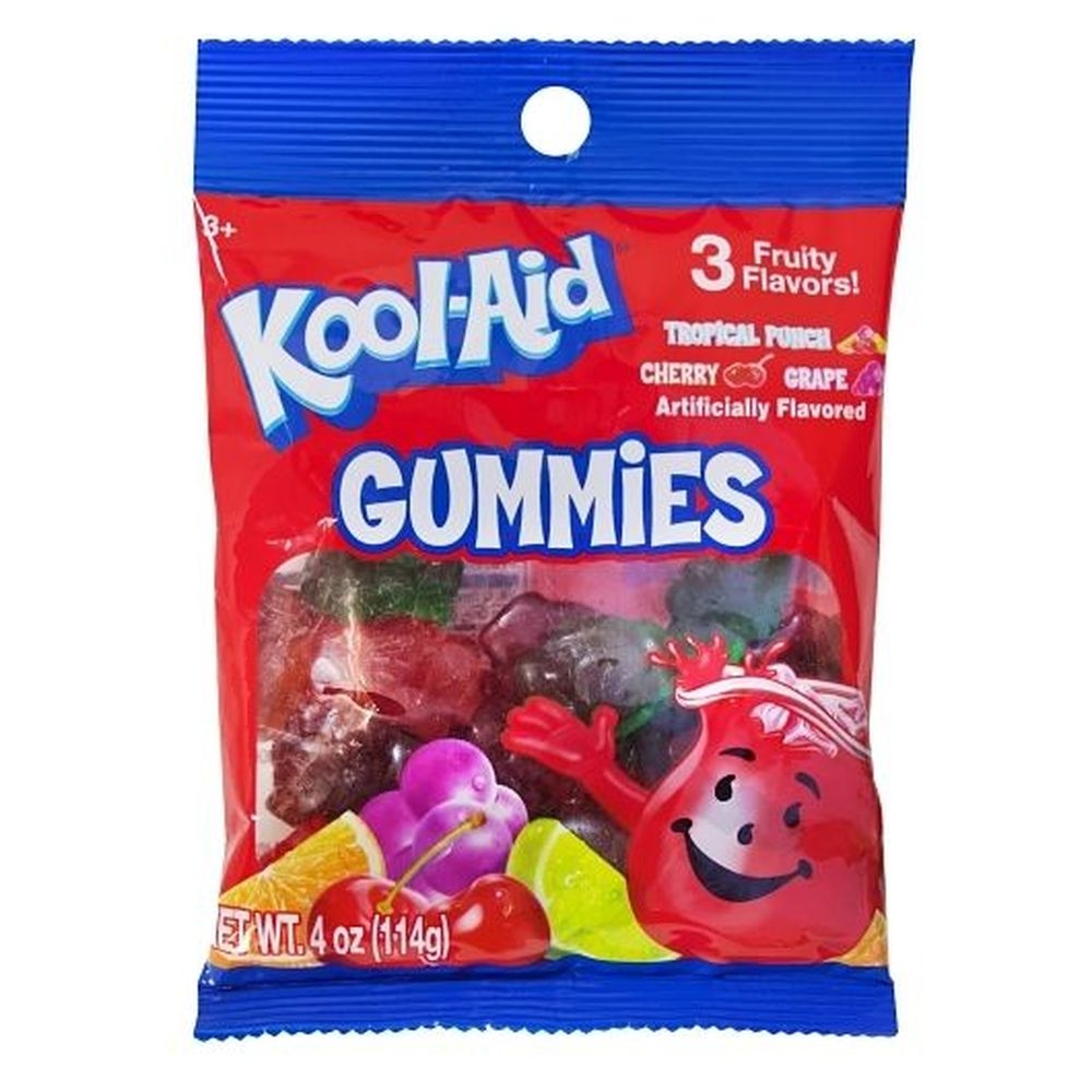 Hilco Kool-Aid Fruity Flavor Gummy Candy, 4 Ounce Peg Bag -- 12 per case