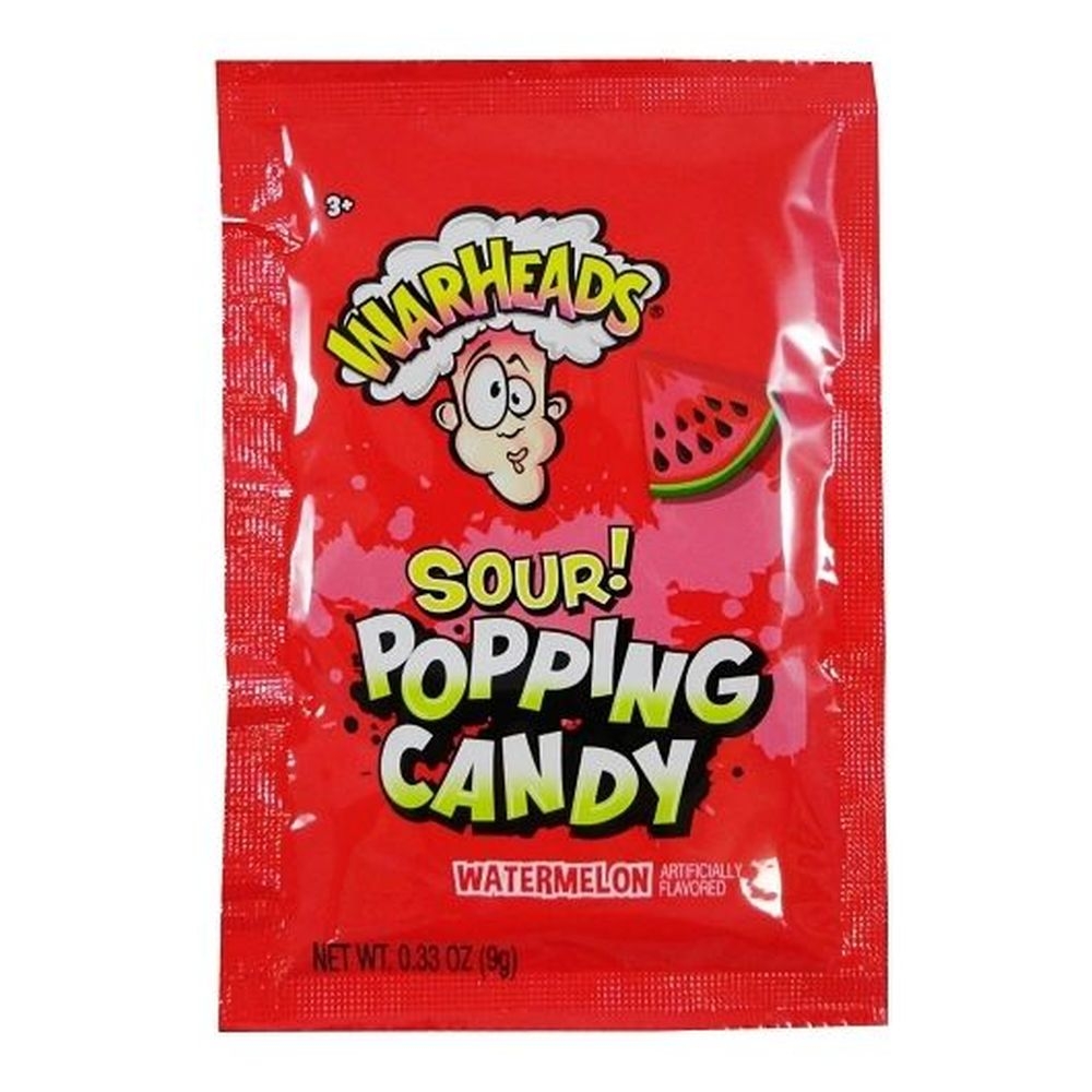 Warheads Sour Watermelon Popping Candy, 0.33 Ounce -- 80 per case